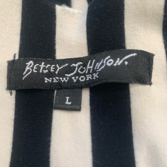 Betsey Johnson Black and White Fit and Flare Midi Dress - Picture 7 of 10